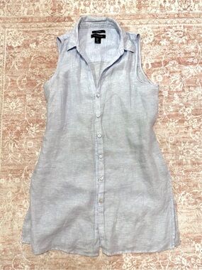 100% Linen 🦋 Tahari Buttoned Long Top